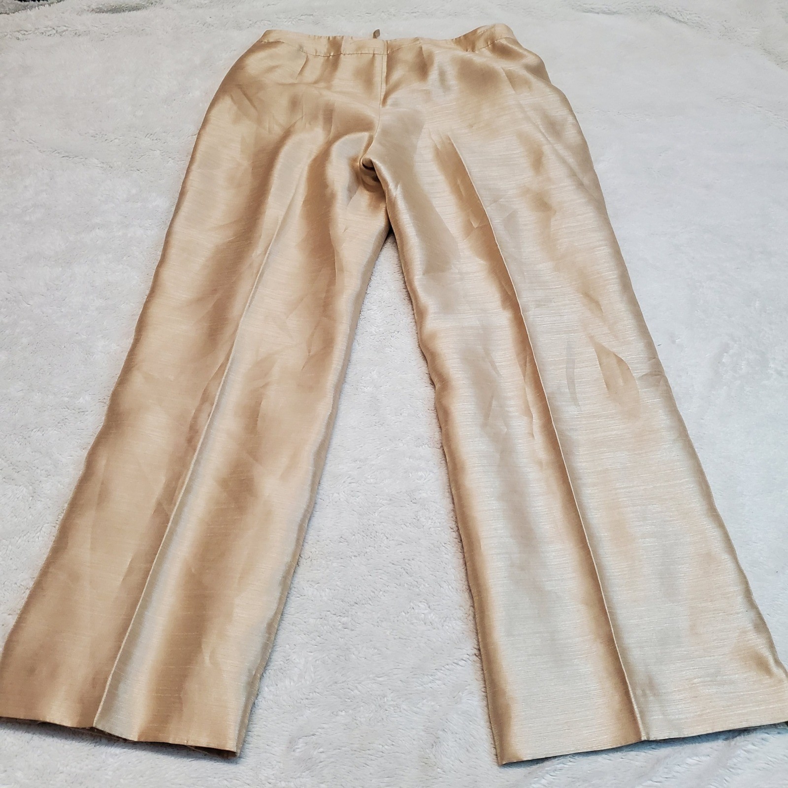 Le Suit Gold Holiday Gatsby Office Formal Classic Suit Set Jacket Pants 8 Petite
