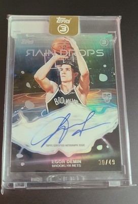 2025-26 Topps Three - Rain Drops Signatures Egor Demin #RS-ED /49 (AU, RC)