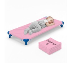 Mississippi Cotton Daycare Cot Sheets, 12-Pack, Polyblend, Corner Elastic