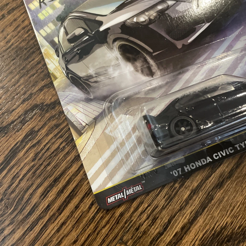 Honda Civic Type R Black Chase 0/5 Hot Wheels Car Culture Ronin Run II '07 Foto 2 de 4