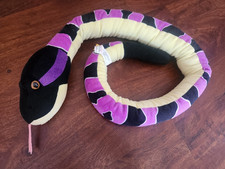 Wild Republic giant plush stuffed rattle snake 53" good condition, purple