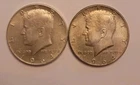 Lot of 2 – 1964 Kennedy Half Dollar Coins – 90% Silver $1 Face Value
