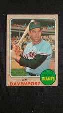 1968 Topps Baseball card # 525 Jim Davenport  (G to VG)