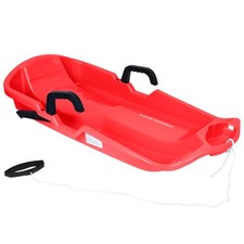 Slippery Racer Downhill Thunder Flexible Plastic Toboggan Snow 1 pack, Red