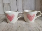 Pottery Barn Valentine mug watercolor heart love set kitchen
