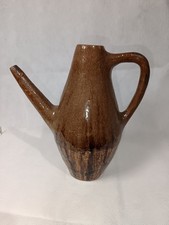 Handgefertigte Studio Kunst Keramik Steinzeug braun Kanne Öl Ausgießer