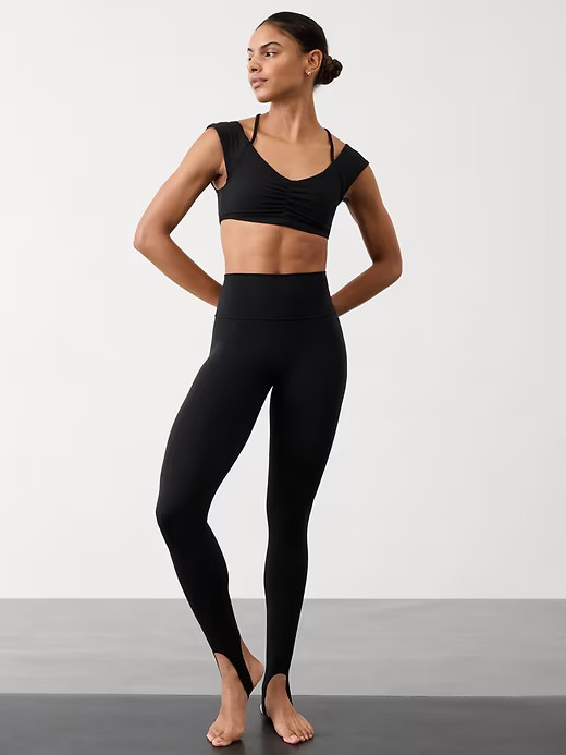 Athleta Transcend High Rise Stirrup Tight Leggings | Black Large Tall #533708
