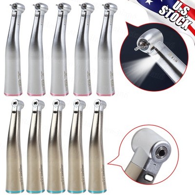1-5PCS Dental 1: /1:5 LED Fiber Optic Contra Angle Handpiece Fit Electric Motor