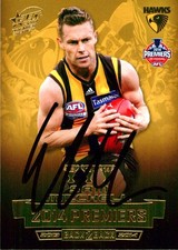 Signed 2014 Hawthorn Hawks AFL Premiers Series Select Card - Sam Mitchell