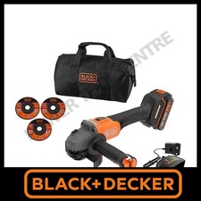 Black & Decker BCG6L8D13-GB 18V Angle Grinder with 2Ah Battery, Charger, 3 Discs