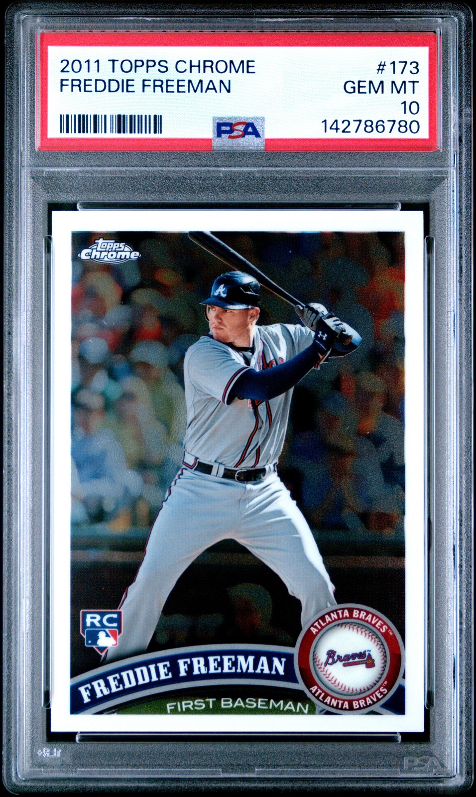2011 TOPPS CHROME #173 FREDDIE FREEMAN ROOKIE RC PSA 10