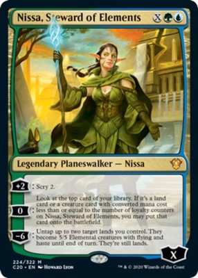 x1 Nissa, Steward of Elements M MTG Commander 2020 M/NM, English