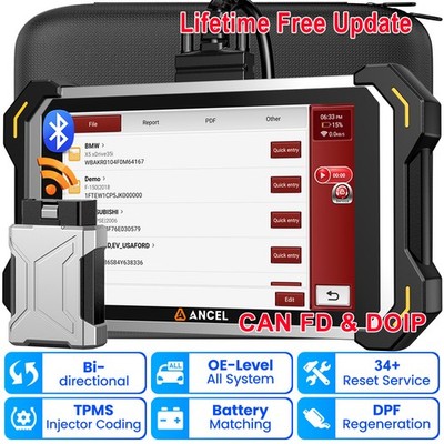 ANCEL DS600 BT Bidirectional OBD2 Scanner Full System Car Diagnostic Tool For VW