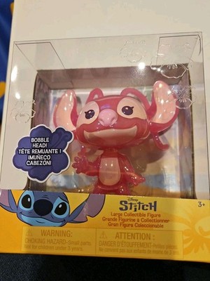 Disney Stitch Large Collectible Figure Bobble Head Angell Iridescent Pink Finish