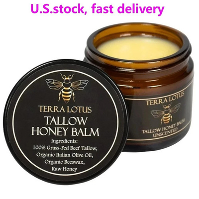 #ad NEW Terra Lotus ORGANIC Beef Tallow Balm Raw Honey Citrus Moisturizing Cream $10.49