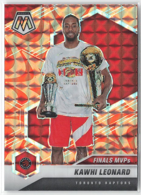 2020-21 Panini Mosaic #299 Kawhi Leonard Mosaic Reactive Orange