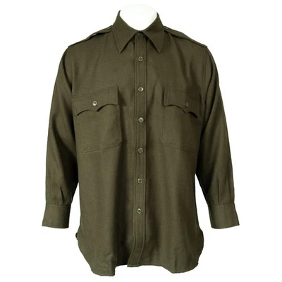 Camisa Top Uniforme de Servicio Verde Repro de Oficiales del Ejército de los Estados Unidos Olive Drab OD51 - Repro - Imagen 1 de 4