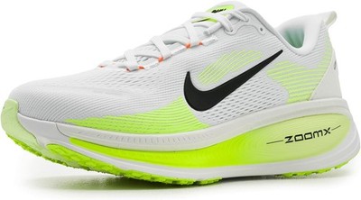 Nike Mens Vomero 18 White/Black/Volt/Barely Volt 6.5 Medium - White/Black/Volt/B