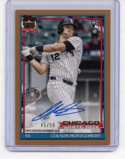 2026 Topps Series 1 Colson Montgomery Gold Foil /50 Rookie RC Auto #91A-COM