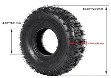 4.10/3.50-4 4.10-4 410-4 Tire and Inner Tube Kit For Lawn Mower Go Kart Trailers