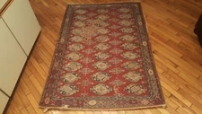4 'x 6' Handmade Kashmir Rug MADE BY SUFFERING MOSES see description India 1963
