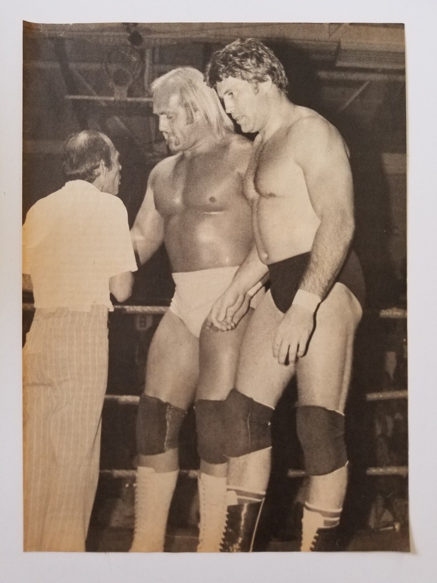 HULK HOGAN JUMPING JIM BRUNZELL B & W page October 1984 Wrestling