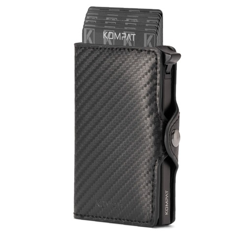 Porta Carte di Credito RFID Portafoglio Uomo Slim Portafoglio Leggero Piccolo - Foto 2 di 8