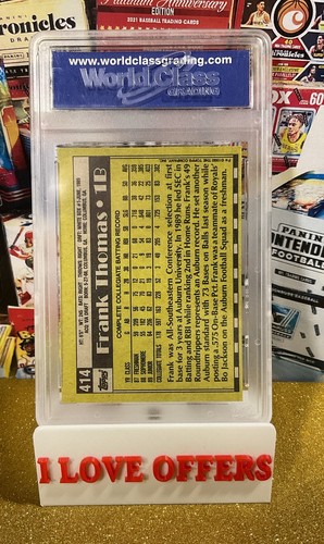 1990 TOPPS FRANK THOMAS ROOKIE ERROR BLANK NNOF FRONT WCG 10 STORE MORE RARE RC - Bild 8 von 8
