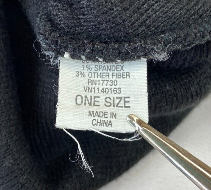 Beanie Solid Black One Size Uncuffed Stretchy Cas… - image 6