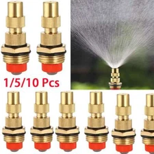 1/5/10X Adjustable Mist Nozzle 1/2BSPF Atomizing Jet Spray Tips Garden Sprinkler