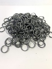 200 Gray Steel Split Key Tag Rings Loops 15mm Approx 5/8"