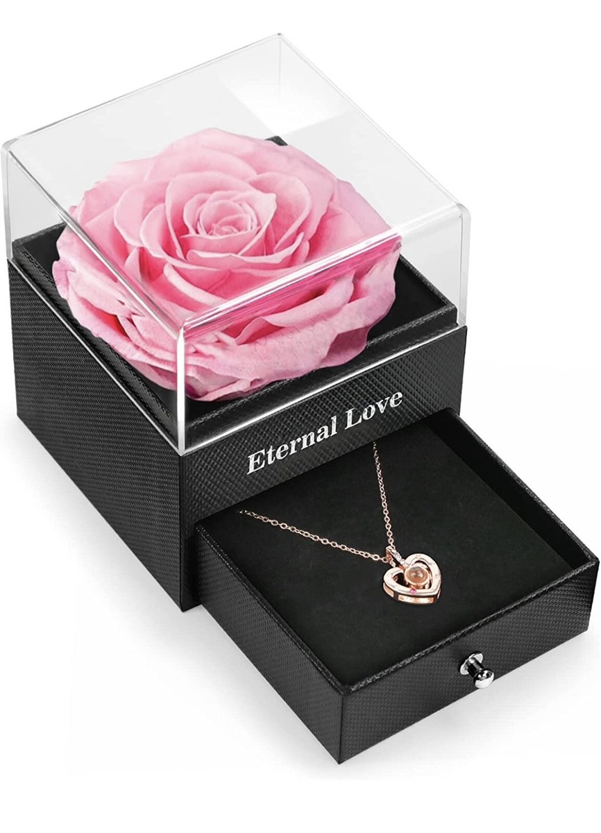 Regalo Per Fidanzata. Collana + rosa Eterna Per Lei/donna o mamma San  Valentino