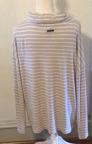 Top Súper Suave Marca Lucky Enrollado 1/2 Cuello Alto Rayas Talla XL ¡USADO EN EXCELENTE ESTADO! - Imagen 4 de 9