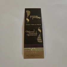 The Proud Peacock Oahu Hawaii Matchbook Cover 