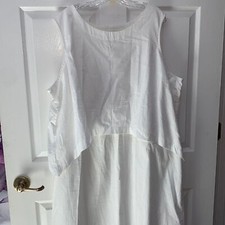 F womens Blair casual solid white sleeveless plus size 1 piece dress 2X