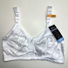 Bali Women's Double Support Spa Closure Wirefree Bra DF3372 White 36DD NEW