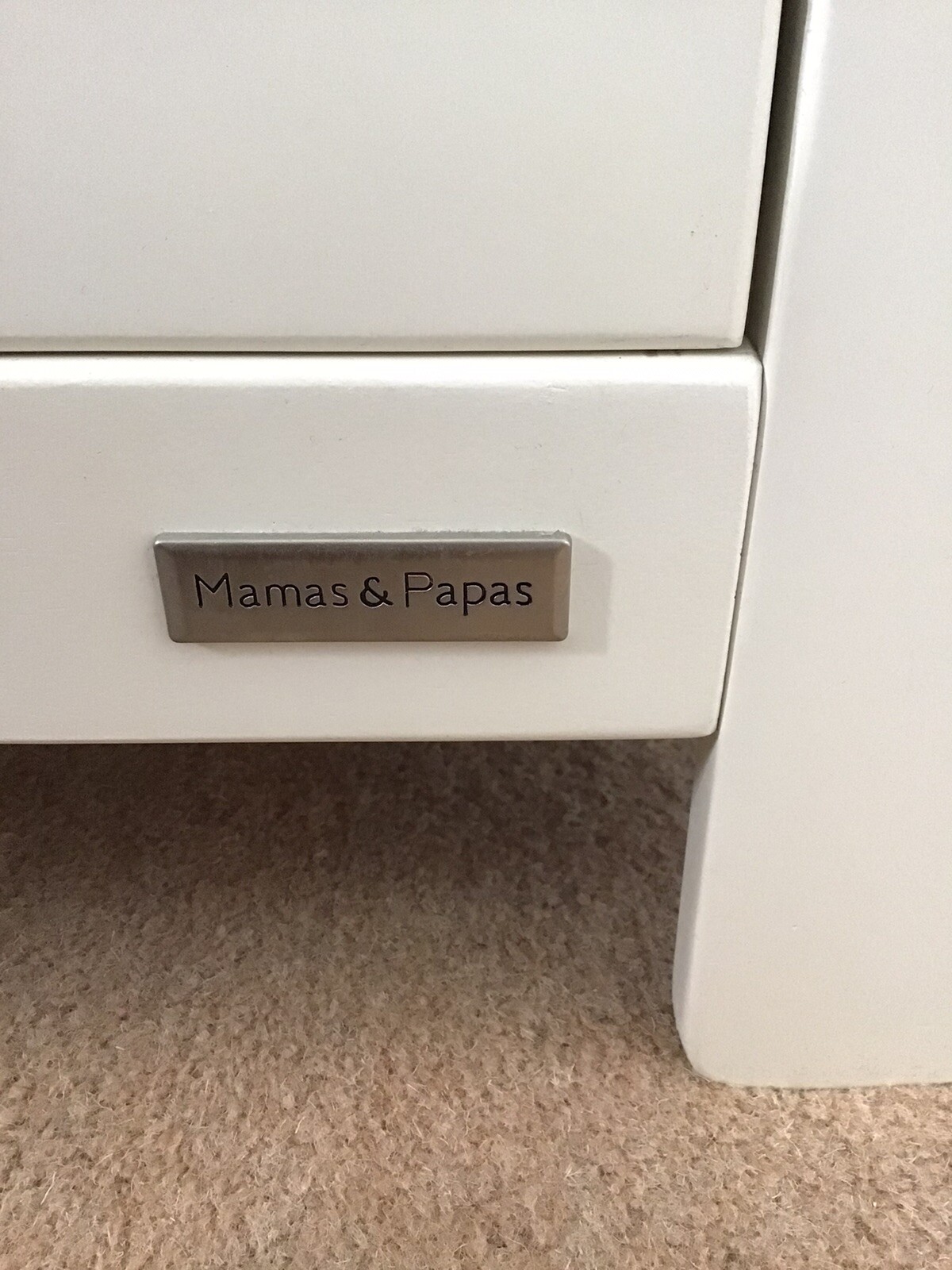 Mamas and Papas Willow Three Drawer Dresser Baby Changing Unit White eBay