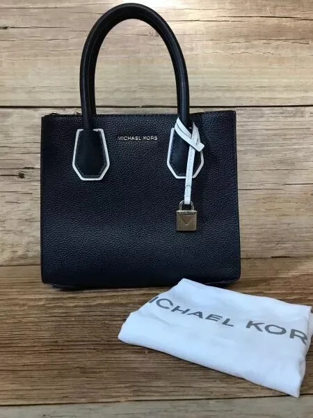 Michael kors navy and white handbag eBay