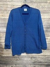 Vintage Sears Button Up Cardigan Color Royal Blue Womens Size 42 1970's