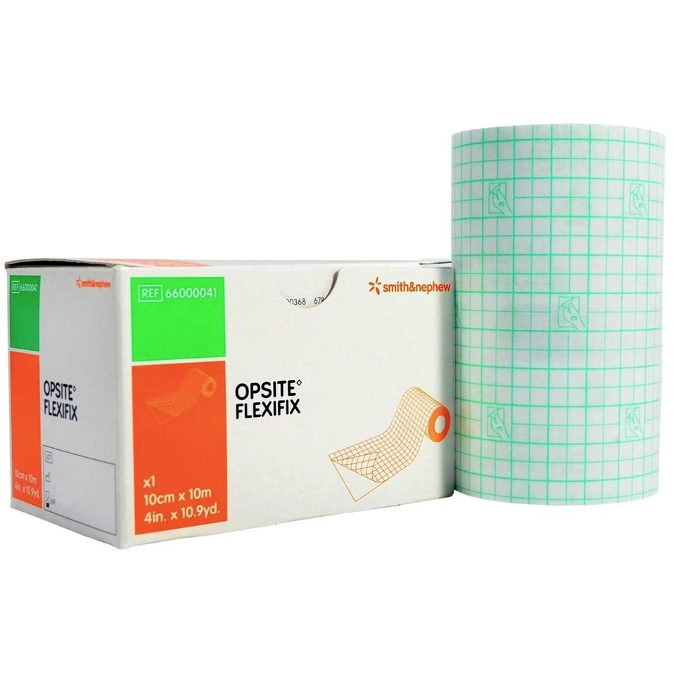Rollos de película transparente Smith & Nephew Opsite FlexiFix, 4" x 10,9 yardas - Estuche de 12 Foto 3 de 4