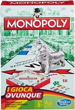 Monopoly da Viaggio Gioco Portatile Hasbro B1002 I Gioca Ovunque 8 Anni+