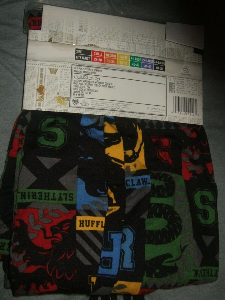 Harry Potter Hogwarts Gryffindor Hufflepuff Slytherin Varita Pijama Pantalones de Salón Foto 3 de 4