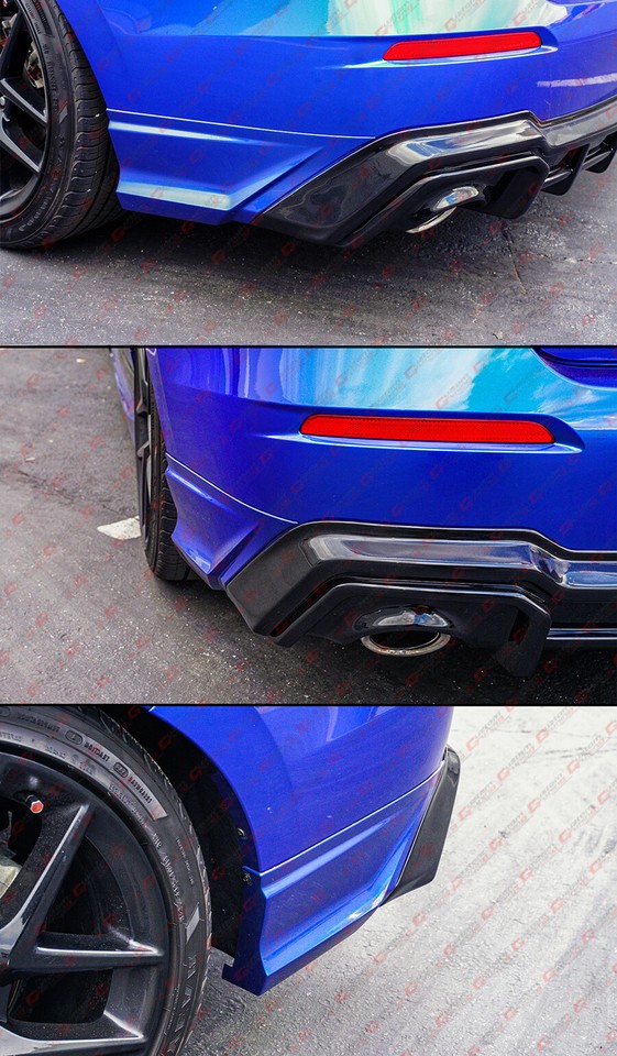 FOR 22-26 HONDA CIVIC SEDAN YOFER V2 AEGEAN BLUE LED REAR DIFFUSER+ ...