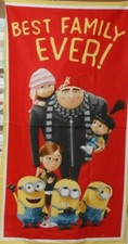 1 Despicable Me Best Family Ever Fabric Panel