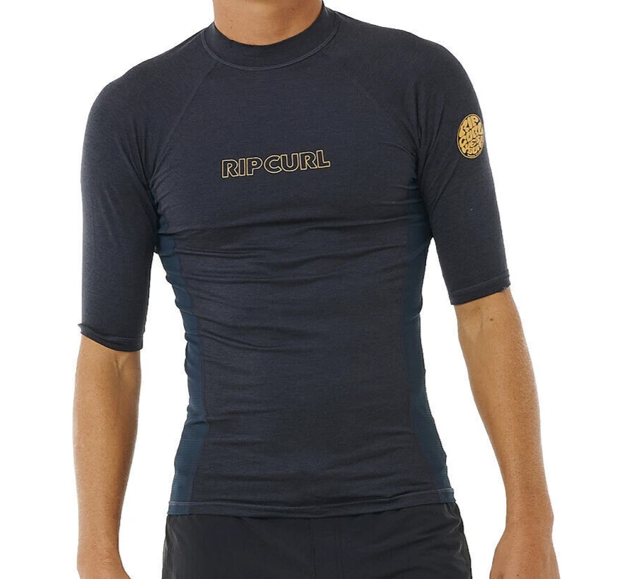 RIP CURL MENS DAWN PATROL RASH VEST.NEW SHORT SLEEVED UV SUN PROTECTION TOP S25