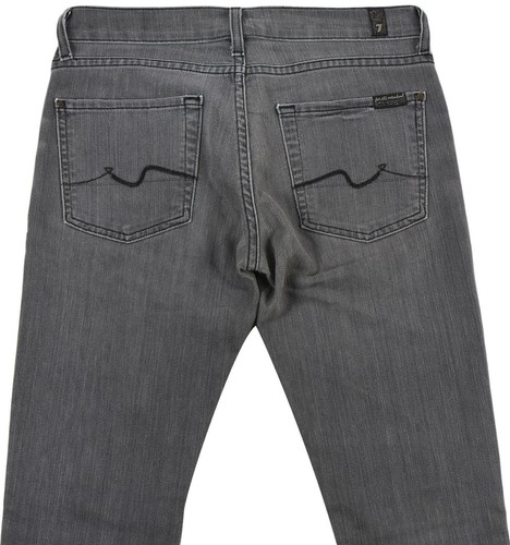 Jean slim femme 7 For All Mankind taille 27 skinny gris jambes coniques denim - Imagen 5 de 10