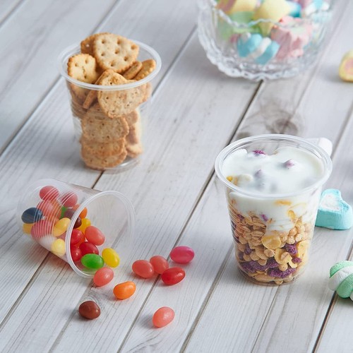 200pcs Plastic Cups 200ml 7oz Reusable Clear Drinking Water Cup Party Easy Grip - Picture 10 of 12