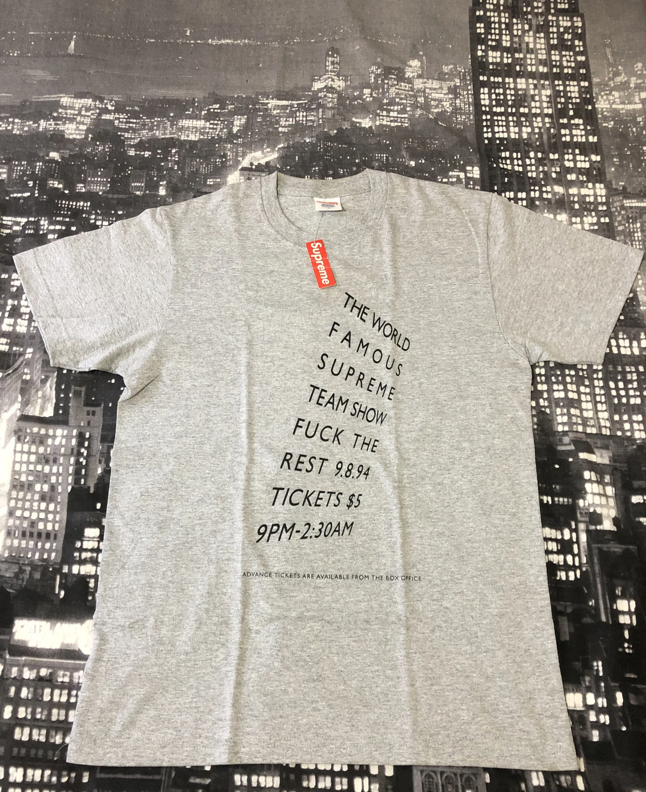 T shirt Supreme Flyer ! Gris bruyère Neuf avec étiquette ! FW13 ! 100 % authentique !!!!!!Super Rare!!!!!