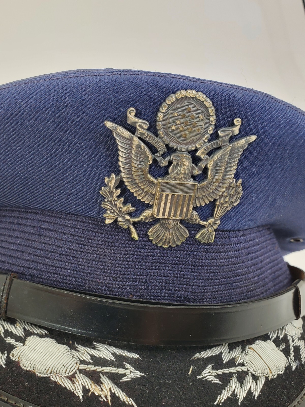 US AIR FORCE Field Grade Officer Hat Military Navy Blue Cap Flight Ace