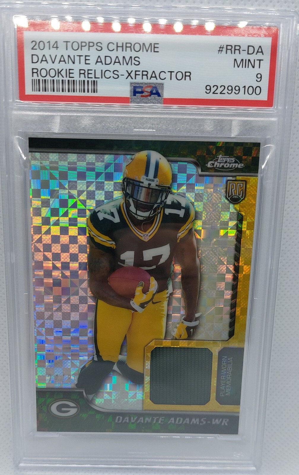 Davante Adams Topps Chrome Rookie Relics #RRDA Xfractor